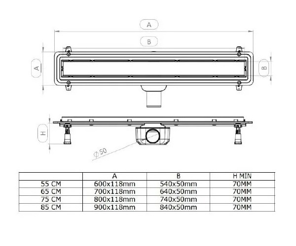душевой канал ALLEN BRAU INFINITY 750